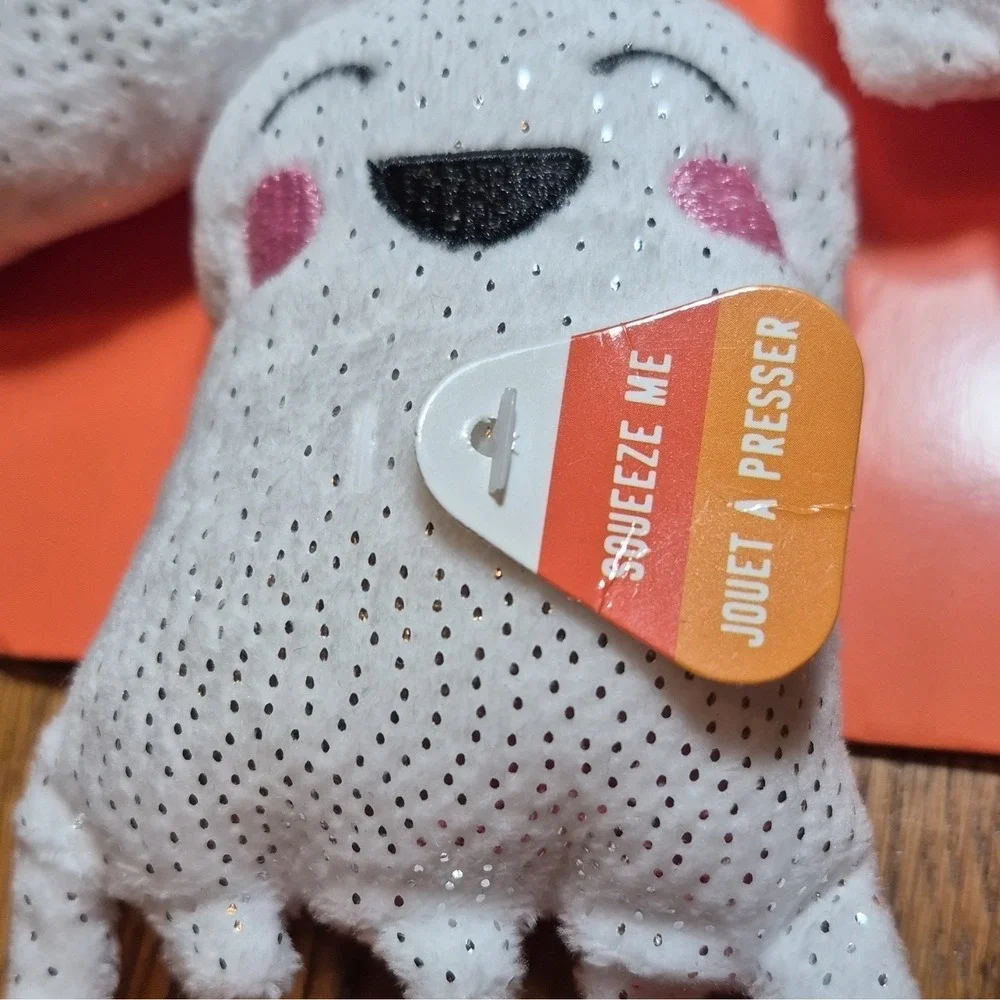 Fringe Hey Boo Mini Plush Squeaky Ghost Dog Toy Set 3 Pack Small Dogs crackley